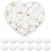 SUNNYCLUE 100Pcs Rondelle Silicone Focal Beads SIL-SC0002-25-1