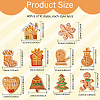 CHGCRAFT 40Pcs 10 Styles Christmas Theme Opaque Resin Imitation Biscuit Decoden Cabochons RESI-CA0001-75-2
