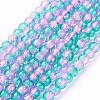 Crackle Glass Beads Strands X-CCG-Q002-4mm-06-2