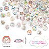   120Pcs Glass Cabochons GGLA-PH0001-25-6