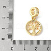 Brass Micro Pave Cubic Zirconia European Dangle Charms ZIRC-I071-22G-01-3