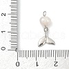 Natural Cultured Freshwater Pearl & Brass Pendants KK-U062-15P-3