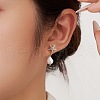 Mother's Day Jewellery S925 Sterling Silver Starfish Dangle Stud Earrings EJEW-M096-03G-2