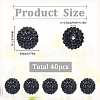 SUNNYCLUE 40Pcs Resin Rhinestone Beads RESI-SC0005-81A-2