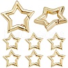 SUNNYCLUE 6Pcs Eco-Friendly Rack Plating Brass Spring Gate Rings KK-SC0003-78-1