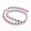 Handmade Silver Foil Glass Oval Beads FOIL-I004-D-03-2