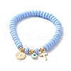 Stretch & Beaded & Link Chain Bracelets Sets BJEW-JB06563-03-4