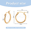 304 Stainless Steel Hoop Earrings STAS-PH0019-03-2