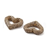 Heart Shape Polymer Clay Rhinestone Beads CLAY-NH0001-09A-02-2