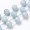 Natural Dyed Marble Beads Strands G-I203-A-8mm-1-2
