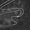 Non-Tarnish 304 Stainless Steel Cable Chain Necklace STAS-T040-PJ204-80-1