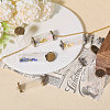 CHGCRAFT 12 Sets 3 Styles Glass with Brass Connnector Charms FIND-CA0009-38-6