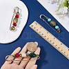 Gorgecraft 3Pcs 3 Styles Plastic Barrel Beaded Safety Pin Brooches JEWB-GF0001-39-3