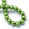 Baking Painted Pearlized Glass Pearl Round Bead Strands X-HY-Q330-8mm-13-4