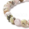 Natural African Opal Beaded Stretch Bracelets BJEW-K233-01A-01-3