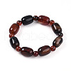Natural Agate BeadStretch Bracelets G-P570-01L-5