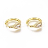 Brass Micro Pave Cubic Zirconia Huggie Hoop Earrings ZIRC-H102-08A-G-1