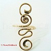 Boho Adjustable Brass Twisted Wire Wrapped Long Toe Rings FS-WGB3A04-01-4
