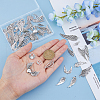 DICOSMETIC 110Pcs 22 Styles Tibetan Style Alloy Pendants FIND-DC0005-79-3