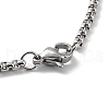 Non-Tarnish 304 Stainless Steel Pendant Necklace NJEW-K253-13P-4