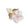 Glass Seed Beaded Angel Pendants PALLOY-MZ00631-4