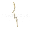 Brass Micro Pave Clear Cubic Zirconia Ear Wrap Crawler Hook Earrings for Women EJEW-C097-01G-02-1