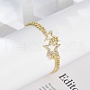 Brass Micro Pave Clear Cubic Zirconia Charm Bracelets BJEW-M050-01G-03-3