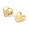 Heart PVD Vacuum Plating 304 Stainless Steel Stud Earrings for Women EJEW-C120-11G-2