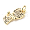 Brass Micro Pave Cubic Zirconia Pendants ZIRC-I356-03G-01-2