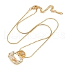 304 Stainless Steel Pave Clear Cubic Zirconia Handbag Pendant Necklaces for Women NJEW-V008-02G-3