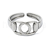 304 Stainless Steel Cuff Rings for Women RJEW-M019-47G-2