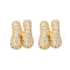 Brass Micro Pave Cubic Zirconia Stud Earrings EJEW-Z091-04G-H-2