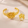 Flower Alloy Cuff Bangles & Rings Sets FS-WG06BDC-03-1