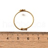 Daisy 304 Stainless Steel Enamel Open Cuff Rings for Women RJEW-M061-01G-05-3
