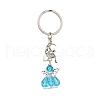 Glass & Tibetan Style Alloy Keychain KEYC-MZ00037-03-2