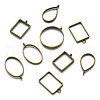 Alloy Open Back Bezel Big Pendants PALLOY-TA0001-26AB-1
