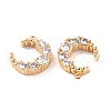 Brass Micro Pave Clear Cubic Zirconia Charms KK-E068-VF276-3