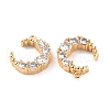 Brass Micro Pave Clear Cubic Zirconia Charms KK-E068-VF276-3