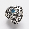 Tibetan Style Alloy Rhinestone European Beads PALLOY-F202-38-3