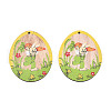 Single-Sided Printed Wood Big Pendants WOOD-N005-90-B01-2