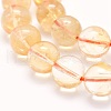 Natural Citrine Beads Strands G-O166-10-6mm-3