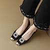 WADORN 4Pcs 2 Styles Square/Rectangle Alloy Rhinestone Detachable Shoe Buckle Clips AJEW-WR0002-31P-6