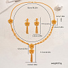 Exaggerated Zinc Alloy Flower Tassel Earrings & Necklaces Set for Women Wedding XD9358-5