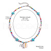 Summer Beach Natural Shell Pendant Glass Seed Beaded Necklaces for Women FS-WGEF253-02-2