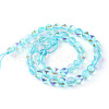 Synthetic Moonstone Beads Strands G-R375-6mm-B04-2
