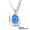 Elegant Oval Brass Pendant Necklaces SC8993-4-1