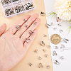AHADERMAKER 195Pcs 6 Styles 304 Stainless Steel Cord Ends FIND-GA0004-07-3