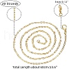 Brass Cable Chains Necklace Making MAK-PH0004-15-8