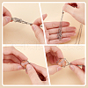 3Pcs 304 Stainless Steel Bar Link Chains Macrame Pouch Empty Stone Holder for Pendant Necklaces Making NJEW-AB00028-2