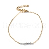 304 Stainless Steel Natural Labradorite Beads Link Bracelets BJEW-A036-15G-2